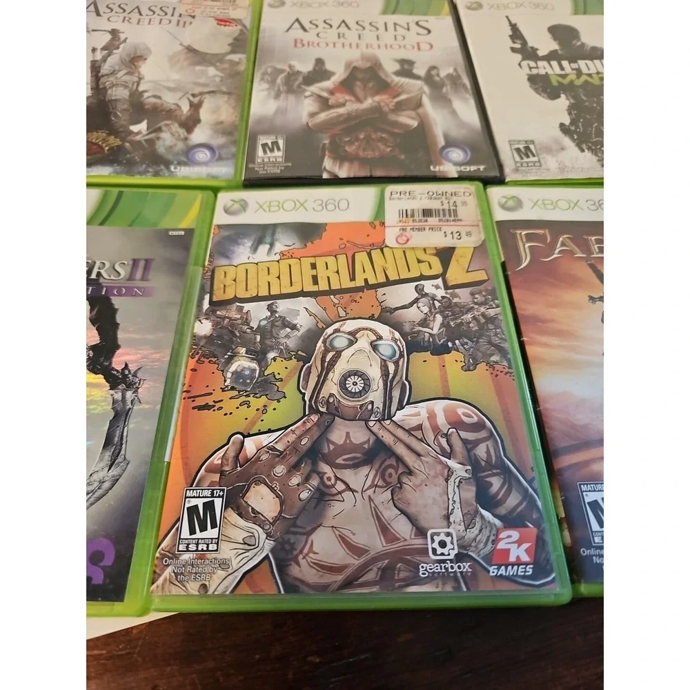 Lot Of 6 Xbox360‎ Games Borderlands Fable Darksider Assassin's Cree Call Of Duty